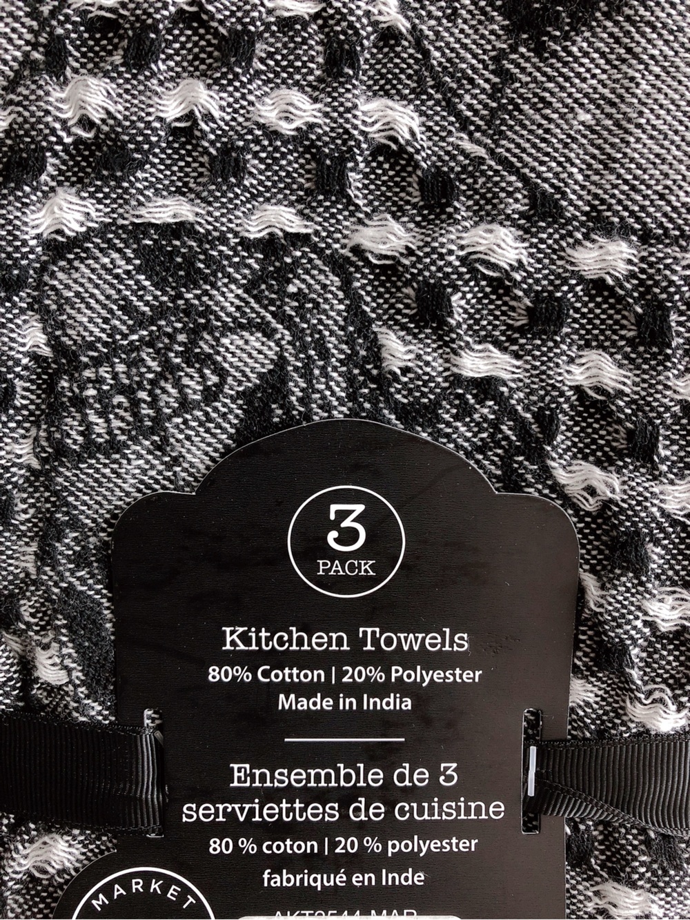 🎃 Skull Print Kitchen Towels Halloween tea towels black white - Picture 4 of 4